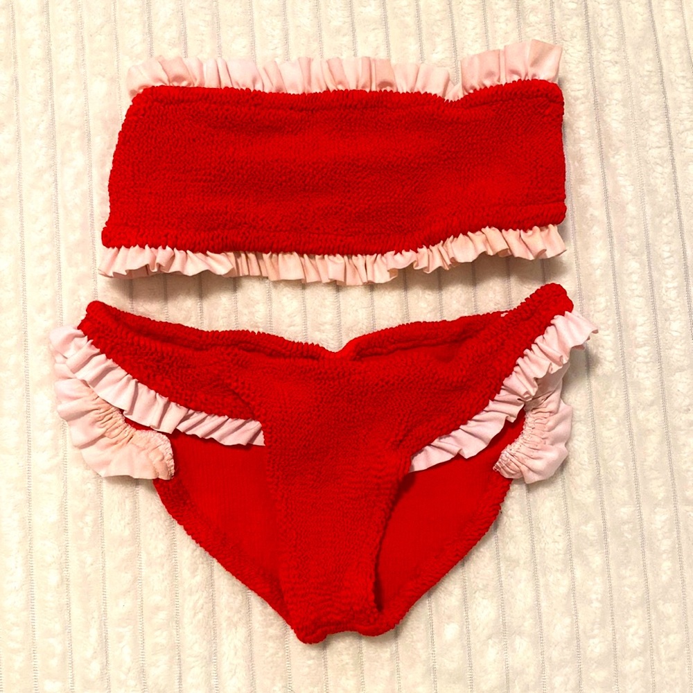 Rare ruffled Hunza G bikini